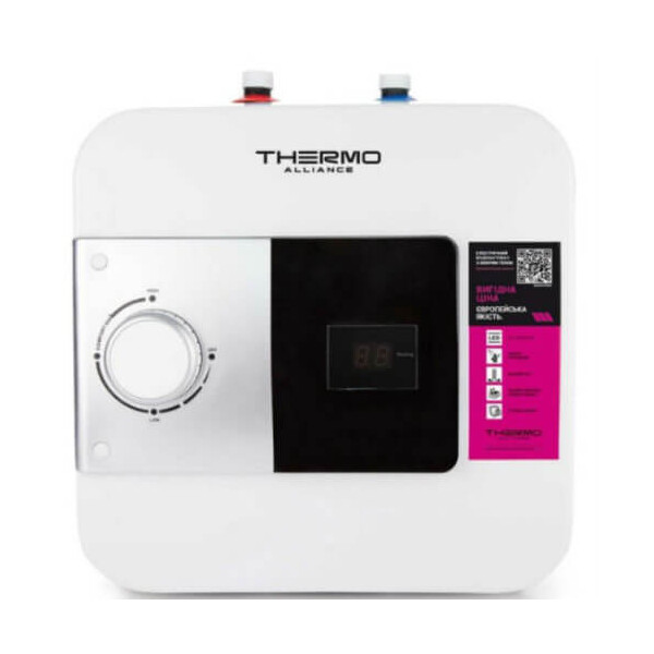 Бойлер електричний 10 л. THERMO ALLIANCE SF10S15N (мокрий,верт, прямокут, під мийку, верхнє, 1,5 кВ) #4