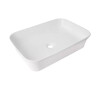Раковина 560х380х130мм накладна прямокутна  White Qtap Virgo N