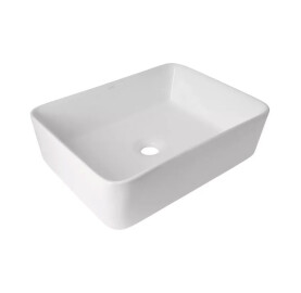 Раковина 480х370х135мм накладна прямокутна  White Qtap Tern без донного клапана