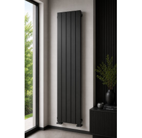 Радіатор дизайнерський Betatherm Metrum BM6 1180-30 1800*465*92 (Чорний RAL9005М) підкл.№99