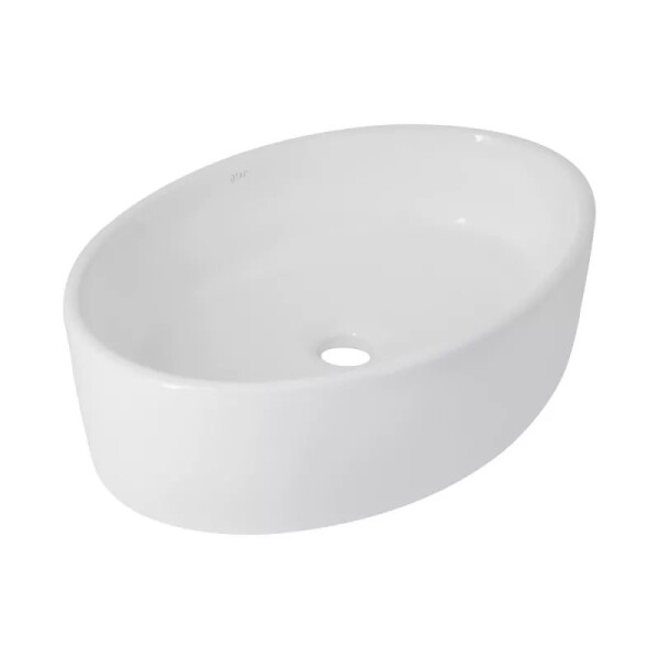 Раковина 500х360х140мм накладна овальна White Qtap Kolibri без донного клапана