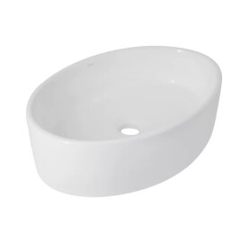 Раковина 500х360х140мм накладна овальна White Qtap Kolibri без донного клапана