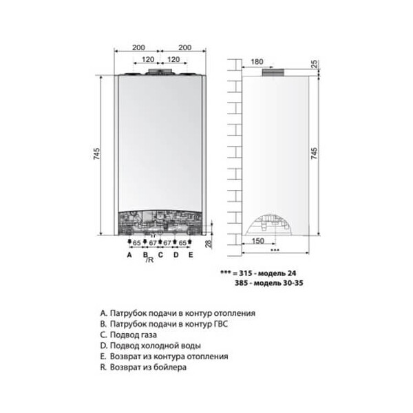 Котел газовий 24 кВт ARISTON GENUS ONE+ WIFI 24 (Конденсаційний) #4