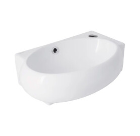 Раковина 430х285х160мм підвісна овальна права White Qtap LEO