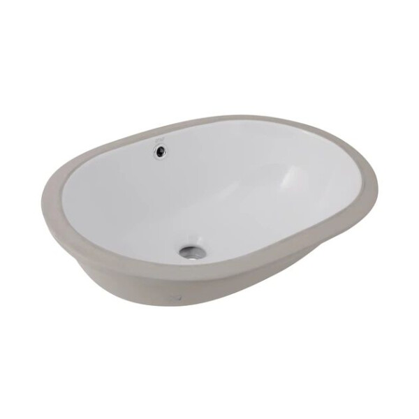 Умивальник врізний QTAP Stork овал. без донного клапана 570х390х210 мм White