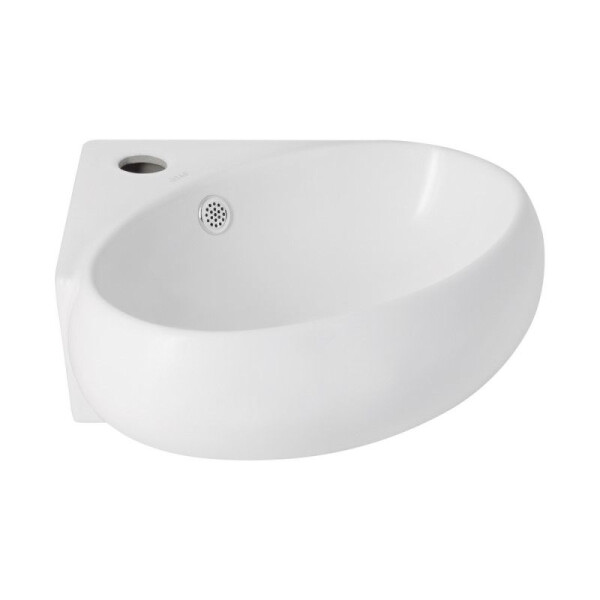 Раковина 430х285х160мм підвісна овальна ліва White Qtap LEO