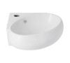 Раковина 430х285х160мм підвісна овальна ліва White Qtap LEO