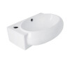Раковина 430х285х160мм підвісна овальна ліва White Qtap LEO #2