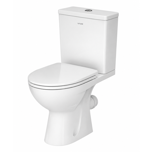 Унітаз CERSANIT CARINA CLEAN ON 011 нижній підвід горизонтальний злив сидіня дюроп. SoftClose Slim
