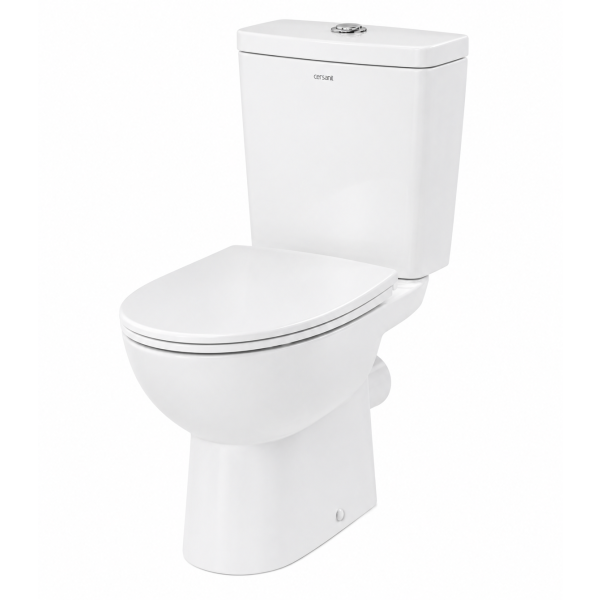 Унітаз CERSANIT CREA OVAL  010,  CLEAN ON нижній підвід горизонтальний злив, Slim SoftClose