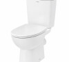 Унітаз CERSANIT CREA OVAL  010,  CLEAN ON нижній підвід горизонтальний злив, Slim SoftClose