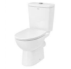 Унітаз CERSANIT CREA OVAL  010,  CLEAN ON нижній підвід горизонтальний злив, Slim SoftClose