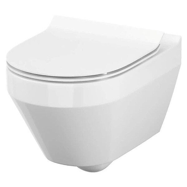 Унітаз підвісний CERSANIT CREA CLEAN ON овальний сидіня дюропласт Slim SoftClose
