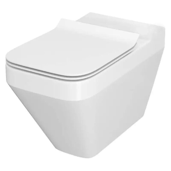 Унітаз підвісний CERSANIT CREA CLEAN ON прямокутний сидіня дюропласт Slim SoftClose